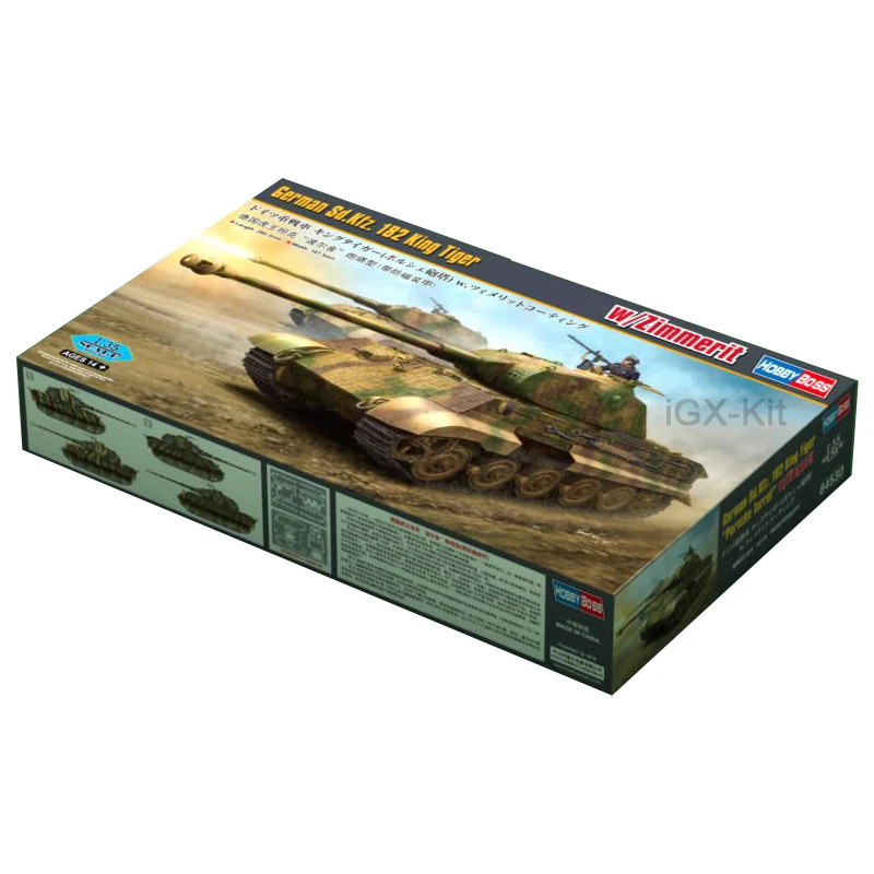 

Hobbyboss 84530 1/35 Немецкий Pz Kpfw VI Sd Kfz182 King Tiger с тяжелым танком Zimmerit Хобби Ремесленная игрушка Пластиковая модель Строительный комплект