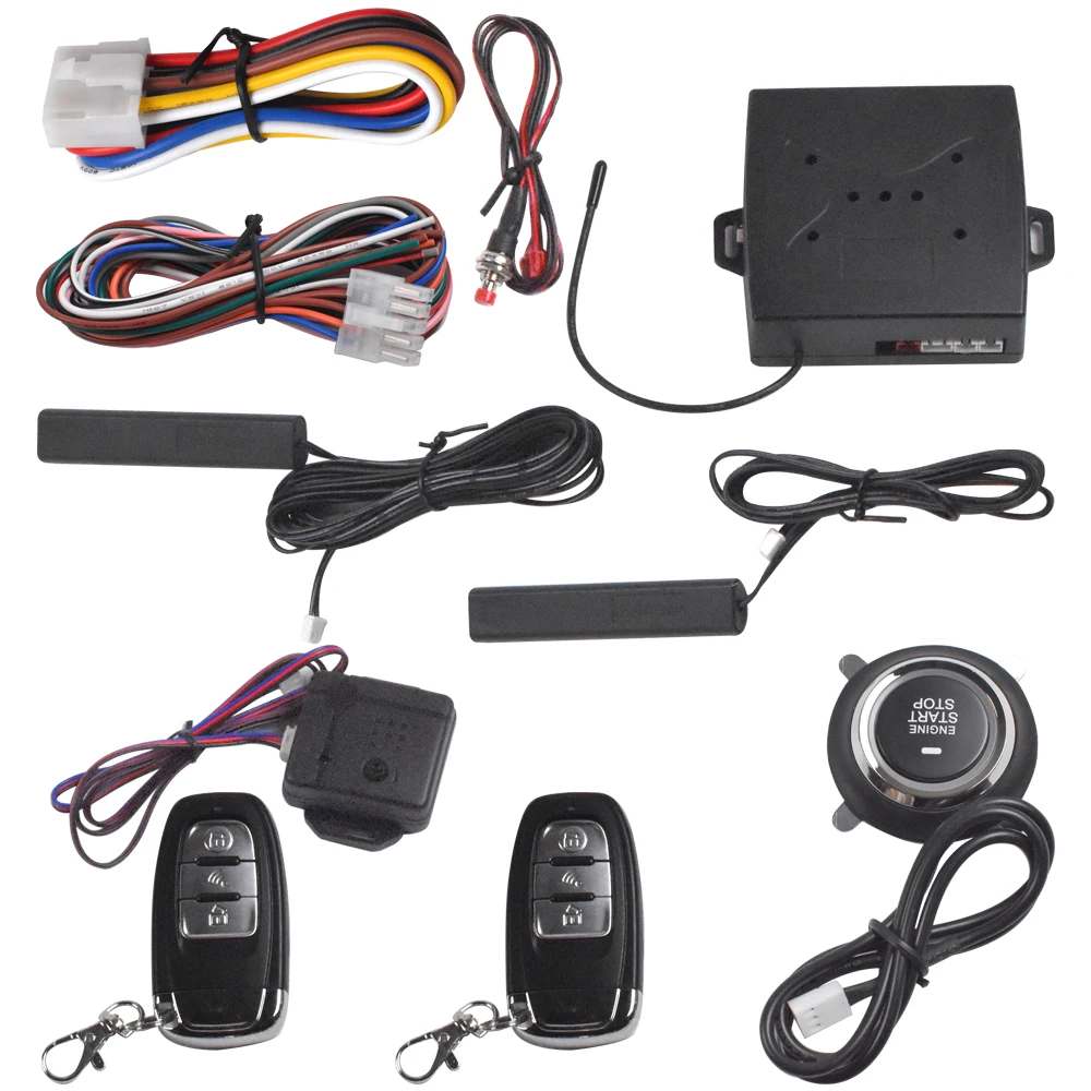 Car Ignition Switch Keyless Entry Remote Starter Engine Push Start Button Kits