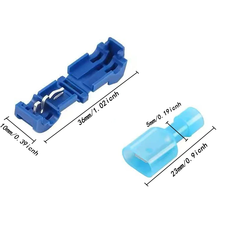 44pcs/22sets T-type quick cable connector | Snap lock terminal block, 16-14AWG quick connection terminal block, crimp wire conne