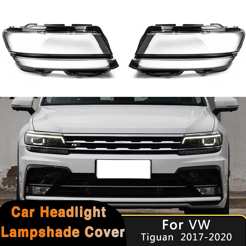 

For VW Tiguan L 2017-2020 LED Car Headlamp Cover Auto Head Lamp Cap Transparent Lampshade Headlight Shell Replace Original Lens