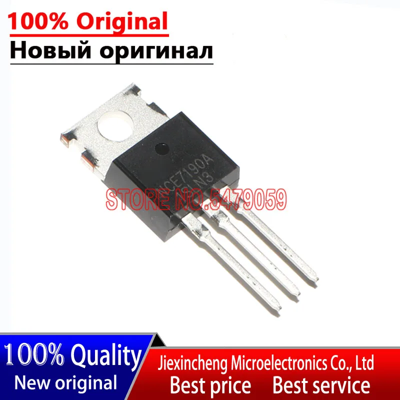 Mosfet novo original, nce7190 nce7190a nce0159 nce60p50 nce55h11 to-220, com 10 peças