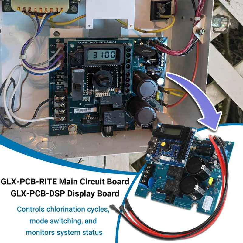 Super Sale GLX-PCB-RITE Circuit Board & GLX-PCB-DSP Display Board for Hayward/Goldline Aquarite Salt Chlorine Generator Pool S