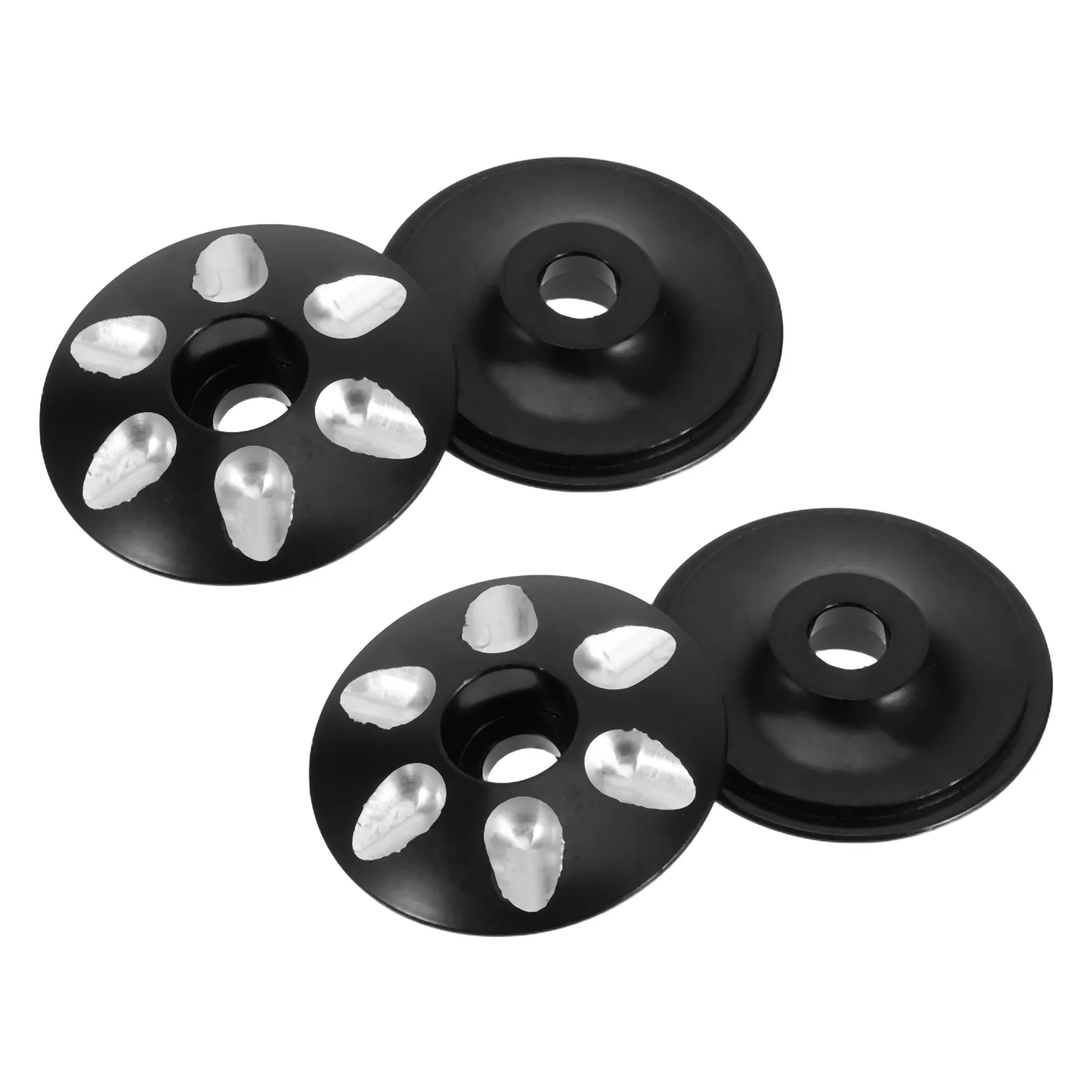 

4Pcs Bike Headset Top Caps Aluminum Alloy Waterproof Ergonomic Front Fork Stem Covers for Road and Mountain Bikes