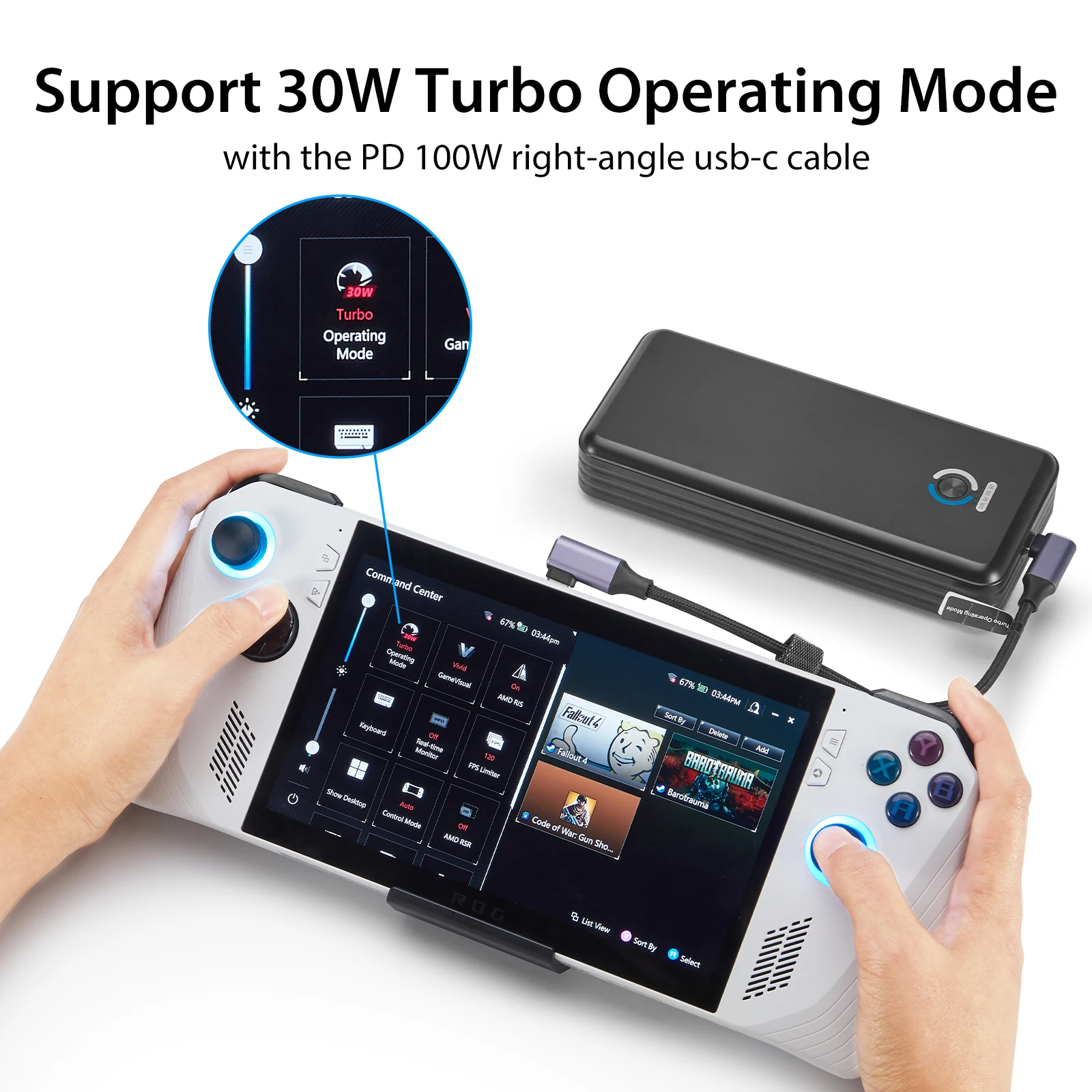 SiWiQU 20000mAh 65W PD Banco de potência magnético de carregamento rápido para ROG Ally/iPhone16 15 /iPad/Macbook Suporte 30W Modo de operação turbo