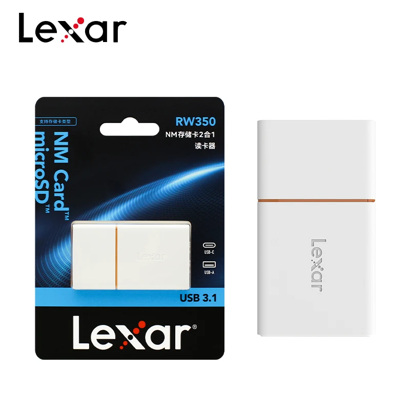 Lexar-lector de tarjetas micro SD 2 en 1, 100% Original, alta velocidad, USB 3,1, puerto Dual NM, para tarjetas de memoria Nano