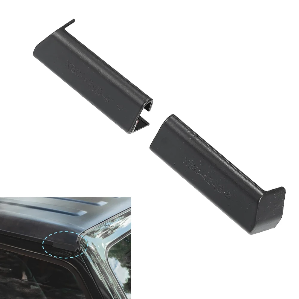 2Pcs Rainwater Diversion Channel for Jeep Wrangler JT 2020 +/ JL 2018-2022 Upgraded Black Drainage Extensions Exterior Accessor