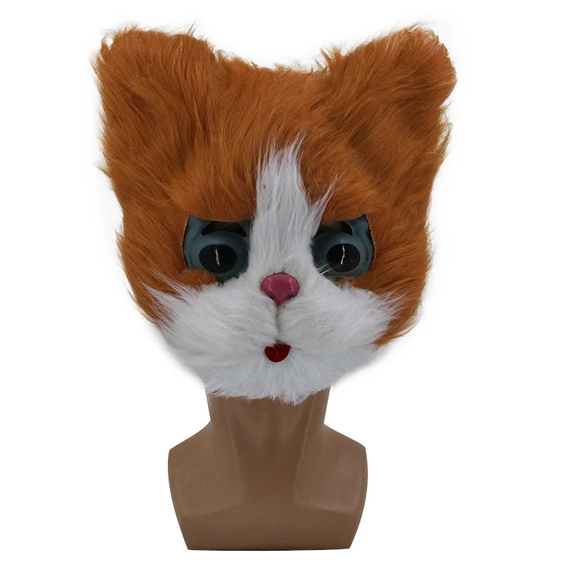 Halloween Plüsch-Katzen-Maskerade-Maske - Realistische Tiermaske Kostüm für Männer & Frauen – Detail 6