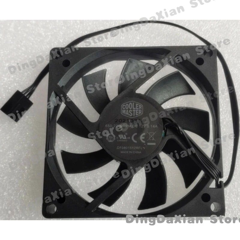D For Cooler Master DF0801512RFLN 8CM DC 12V 0.14A PWM speed control CPU cooling fan