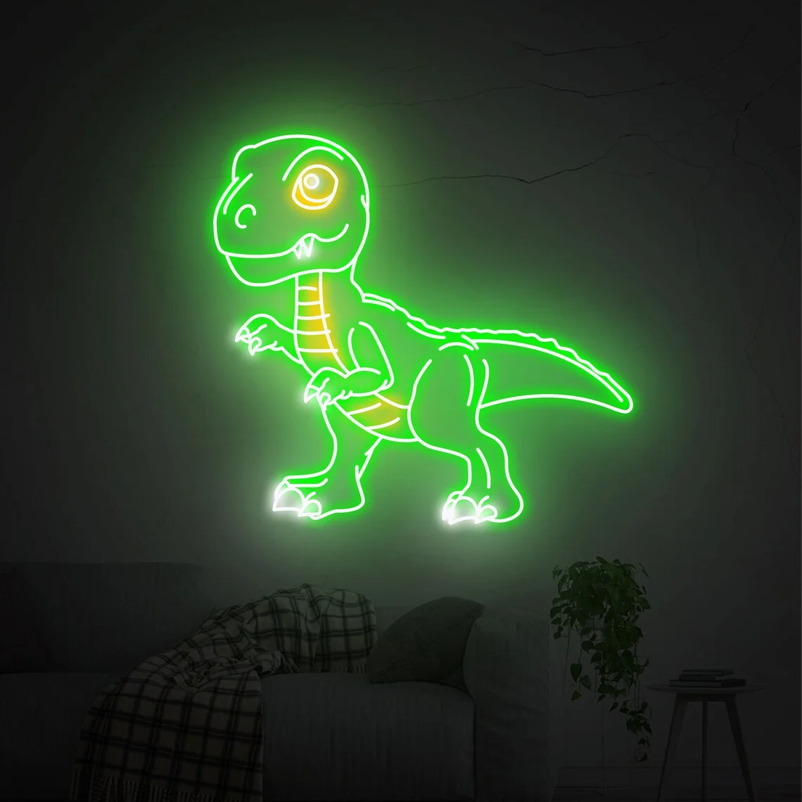 Anime Dinosaur Neon Sign Custom Cartoon Animal Sign for Zoo Park Kids Bedroom Neon Bar Beer Game Room Sign Wedding Birthday Gift