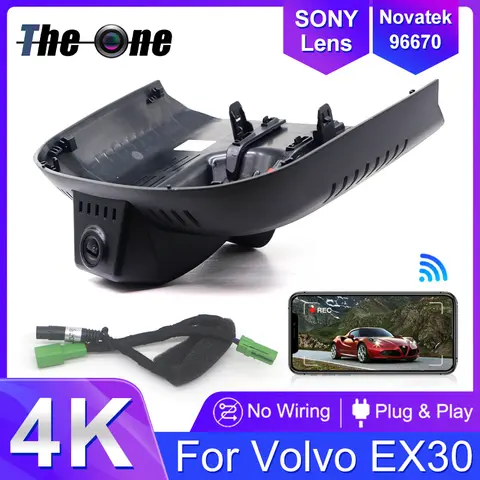 New! Front and Rear Dashcam for Volvo EX30 2024-2026, UHD 2160P Factory Look Car DVR WIFI APP Connect for EX 30, Dash Cam 4K