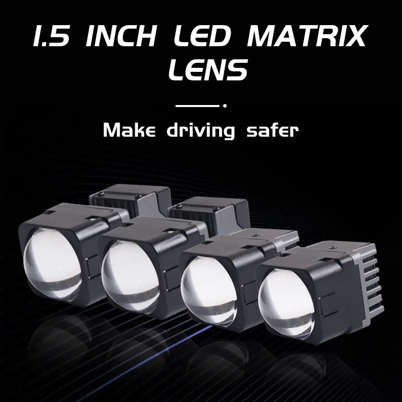 XTG M5 1.5 Inch Bi LED Projector Lens 35W 5500K Mini High Low Beam LED Headlight Retrofit Car Accessories Universal Auto LightsX
