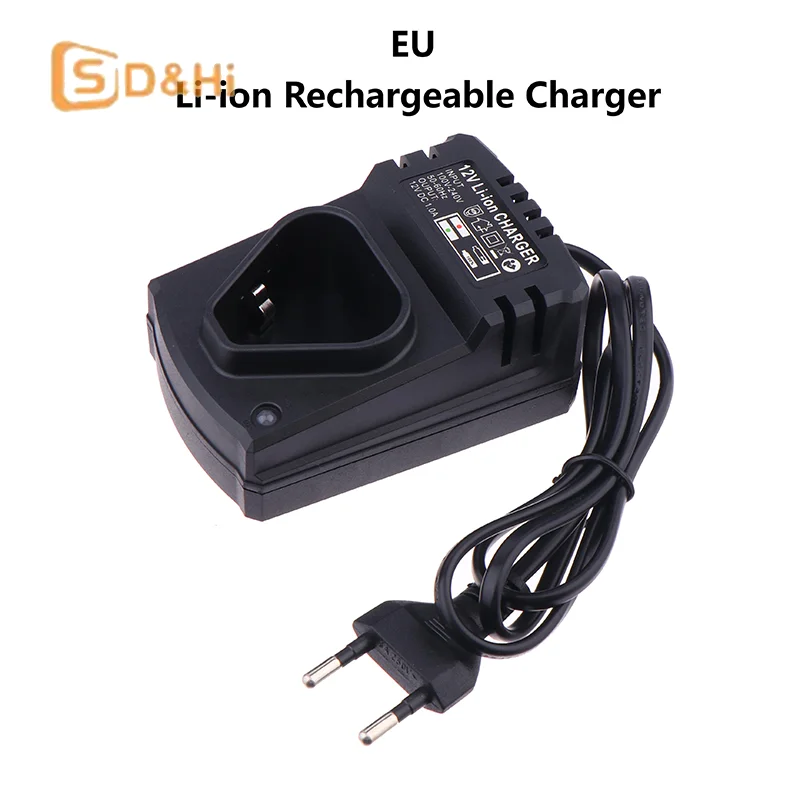 1pc Universal EU Li-ion Rechargeable Charger For 12V Electrical Lithium Drill Electrical Wrench Power Tool Battery Charger Part