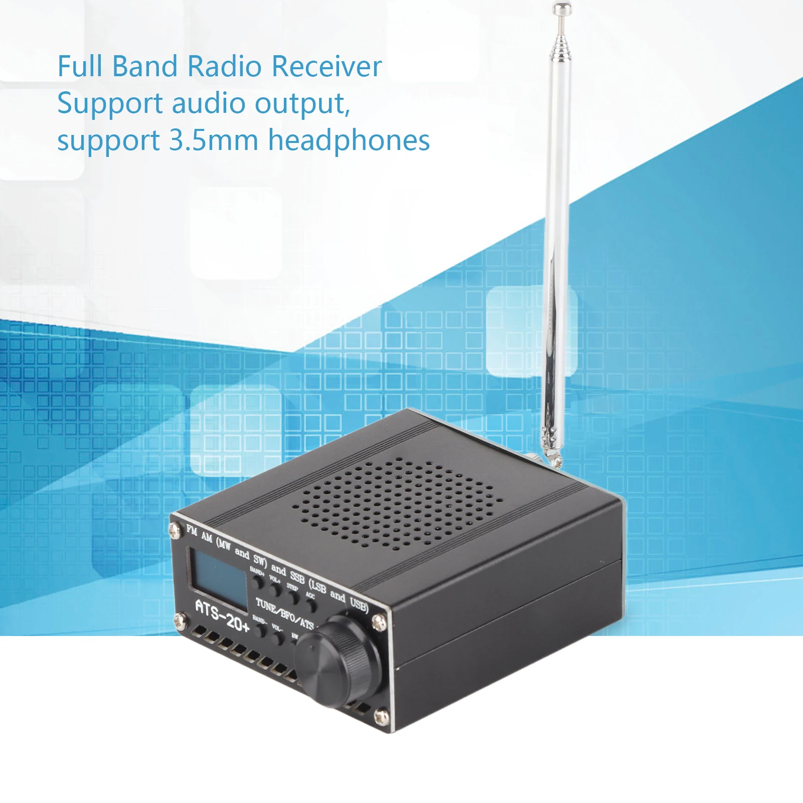 Full Band Radio Receiver AM LW MW SW SSB LSB USB Scanner Portable with Antenna ATS‑20+ Si4735 Full Band Radio Scanner view 5