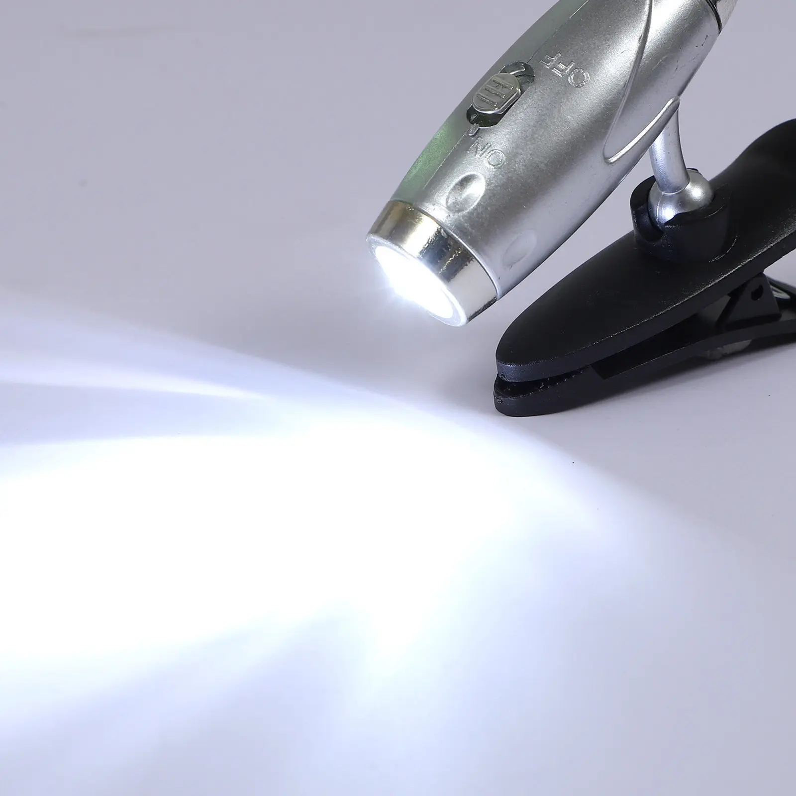 Book Clip Light Mini LED Lamp Adjustable Portable Lightweight for Reading in Bed Night Study Comfortable Book Light Silver