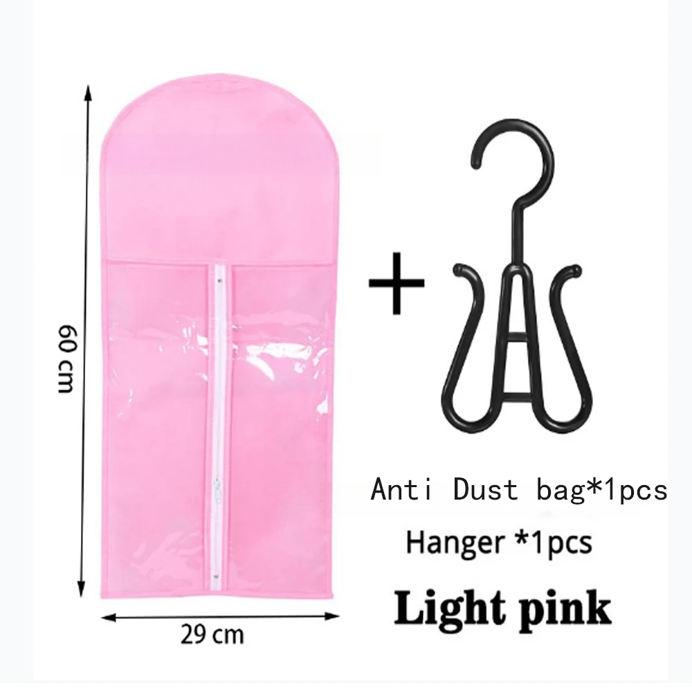 Sac de rangement pour perruques longues avec cintre, étui de support pour extensions de cheveux, rose, noir, violet, salon à domicile, 4/8 ensembles