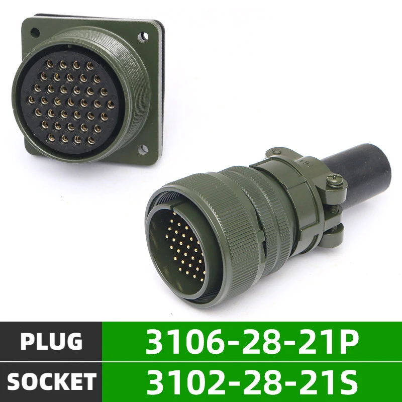 5015 Us Military Standard Waterproof Aviation Plug And Socket 37-Pin MS3106A-28-21S MS3102A-28-21P