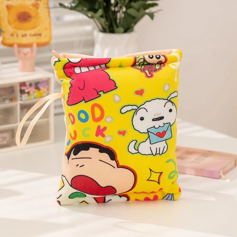4 sztuki w 1 opakowaniu, pluszowe zabawki Crayon Shin-chan, kawaii miękkie pluszaki, prezent urodzinowy/świąteczny dla dziewcząt i chłopców, pluszaki z filmu.