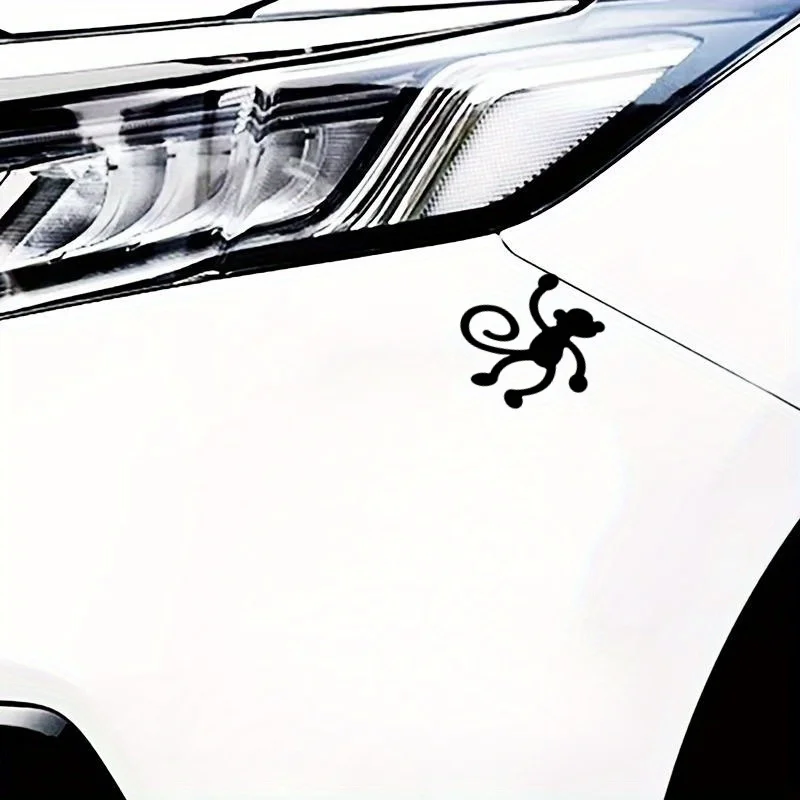 

1Pc Dancing Monkey Black Vinyl Sticker, Matte Finish Self-Adhesive Decal for Cars, Trucks, Laptops & Home Decor