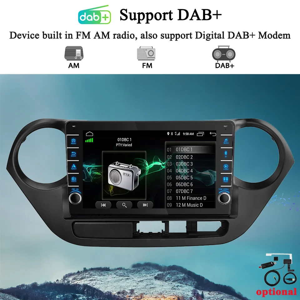 Car Radio Stereo For Hyundai i10 2013 2014 2015 2016 Car GPS Video Audio Stereo DVD Multimedia Entertainment System 4G Lte WiFi