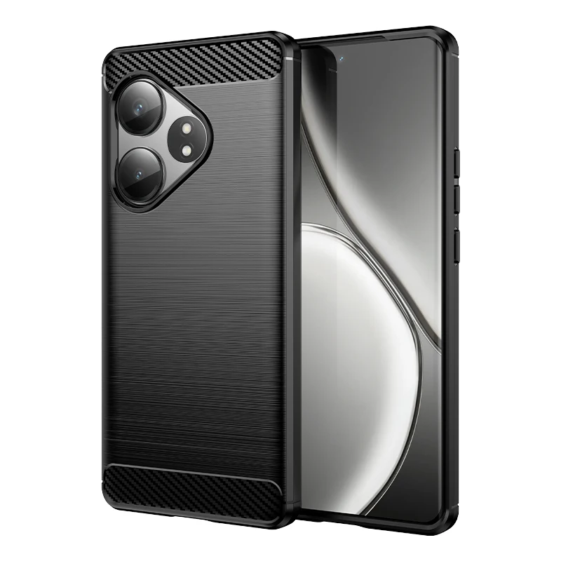 For Realme GT 6 Case Cover Realme GT 6 6T Funda Coque Soft Silicone Carbon Fiber Shockproof Protective Phone Bumper Realme GT 6
