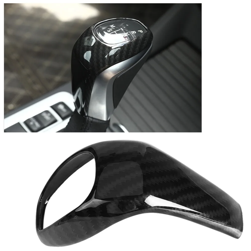 ABS Construction Gear Shift Knob Cover Carbon Fiber Texture Clip On Installation Gear Lever Knob Protector Surface Protection