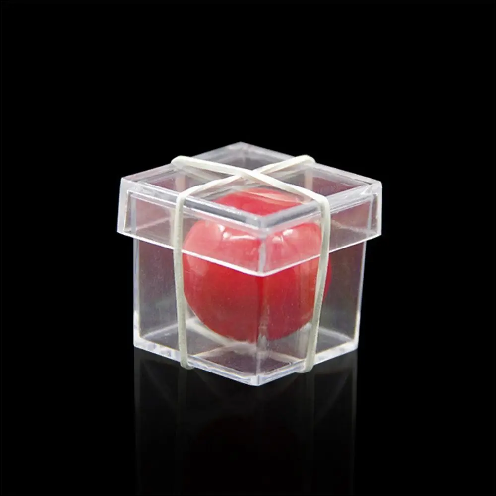 Illusion Magic Clear Ball Through Box Gimmick Props Magician Game Ball Penetrate Box Magic Props Performing Magic Tricks