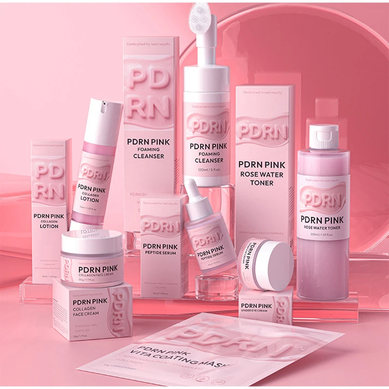Popular Israel Skincare Set Pdrn Eye Cream, Face Cleansing Salmon Dna Collagen Mask, Refreshing Smooth Glowing Face Essence Set