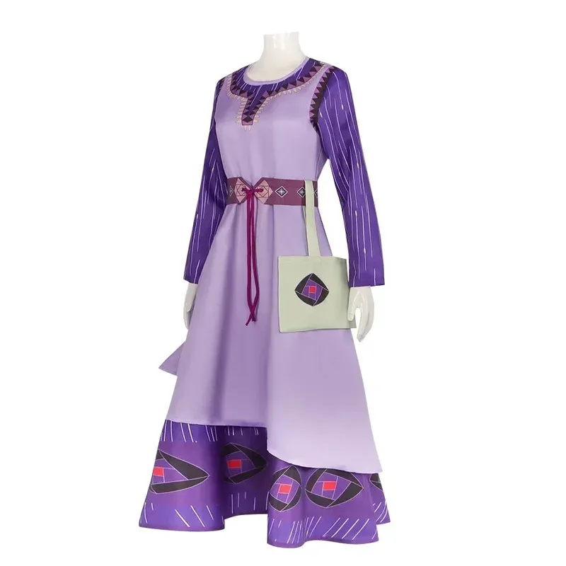 فستان أرجواني من فيلم Wish Princess Asha للفتيات في عيد الميلاد للأطفال وحفلات أعياد الميلاد المسائية Hall4;v'5,f;6.j;8' #4