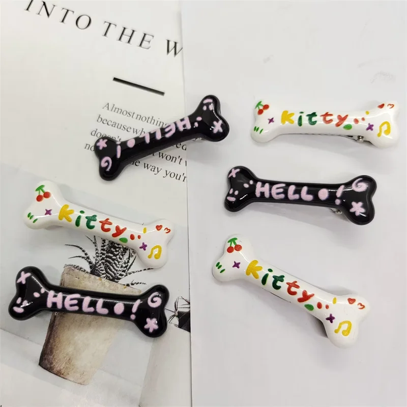 Fashion Bone Shaped Pet Hair Clips Hair Pins Cat Dog Girl Barrettes Pet Hair Accessories Hot Sale Dog Grooming Products