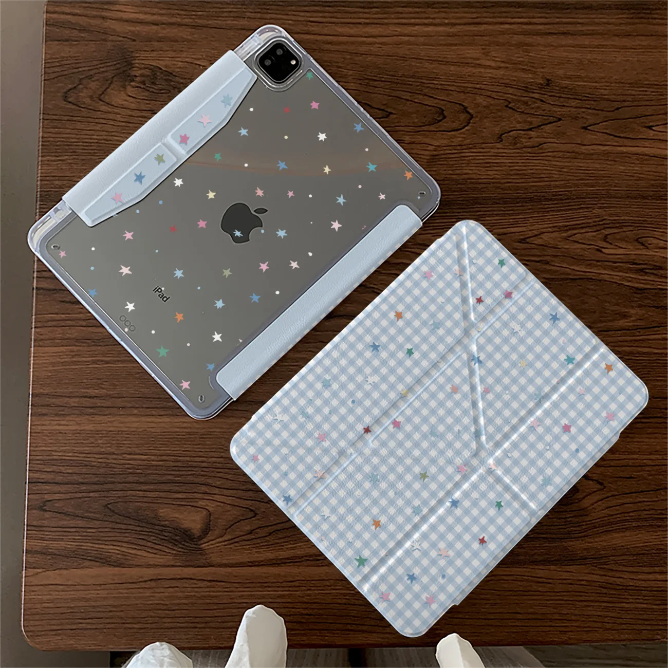 Blue Grid Stars New Tablet Case For iPad Pro 11 12.9in 13 M4 M5 Case 9.7 10.2 5/6th 7/8/9 11th Mini Air 3 4 5 6 7 Cover