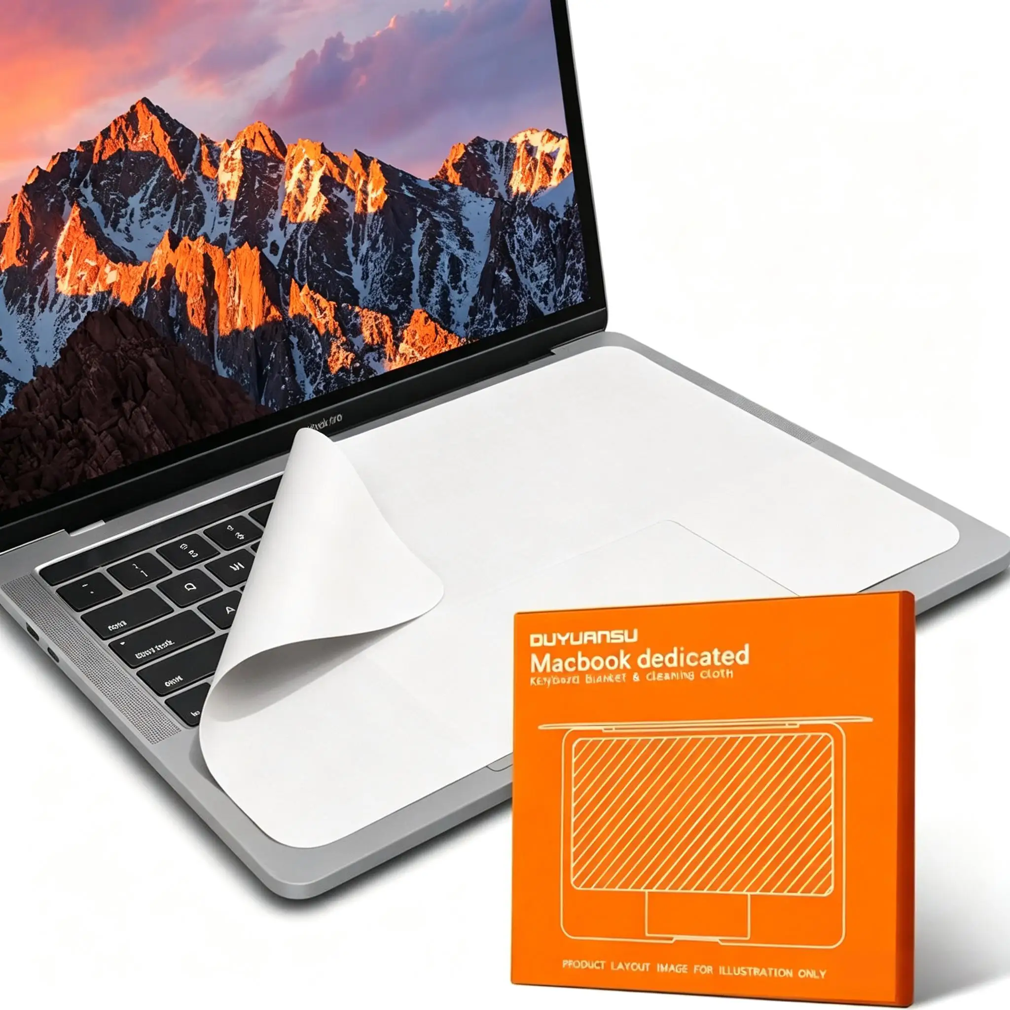 Laptop Protective Film Microfiber Dustproof Palm Keyboard Blanket Cover Notebook Laptop Screen Cloth MacBook Pro 13/15/16 Inch