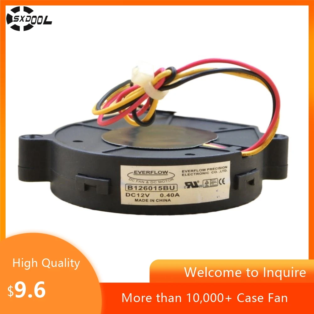 6015 Blower Fan For Everflow B126015BU 60x60x15mm 12V 0.4A Dual Ball 6200RPM High-Performance Blower Fan