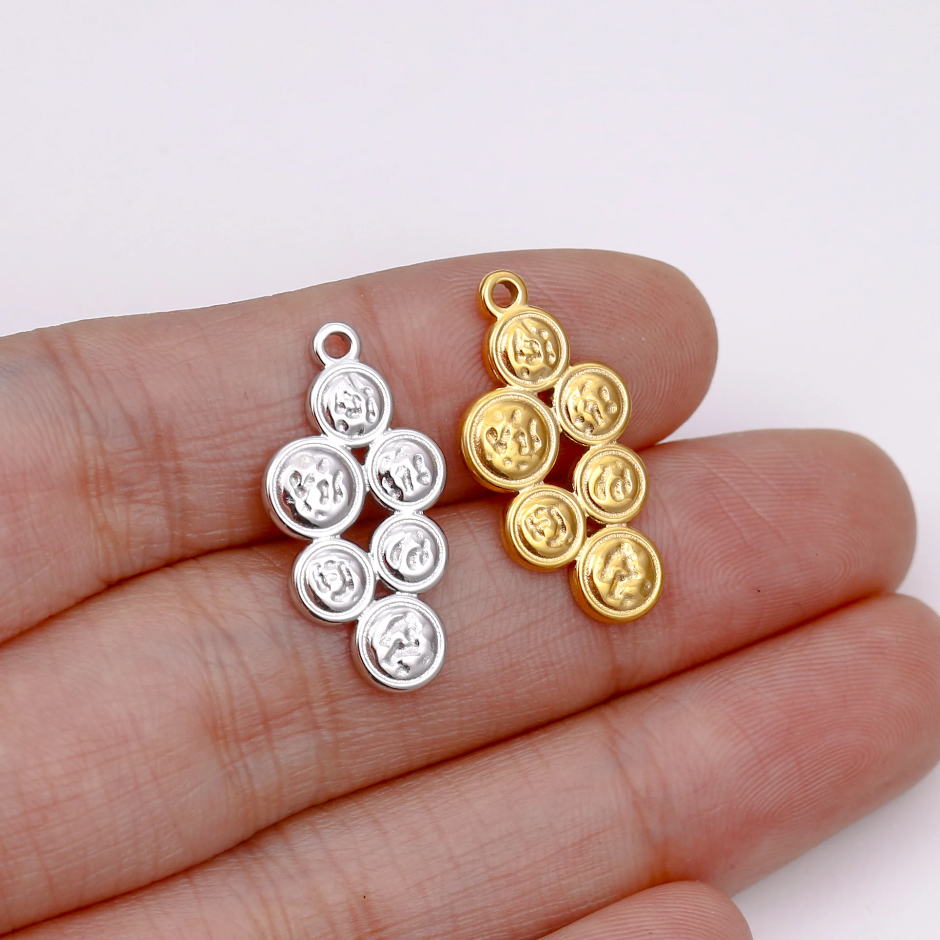 3PCS Edelstahl Unregelmäßige Geometrische Sonne Anhänger Charms Für DIY Halskette Armband Ohrringe Baumeln Charms Schmuck Zubehör – Detail 18