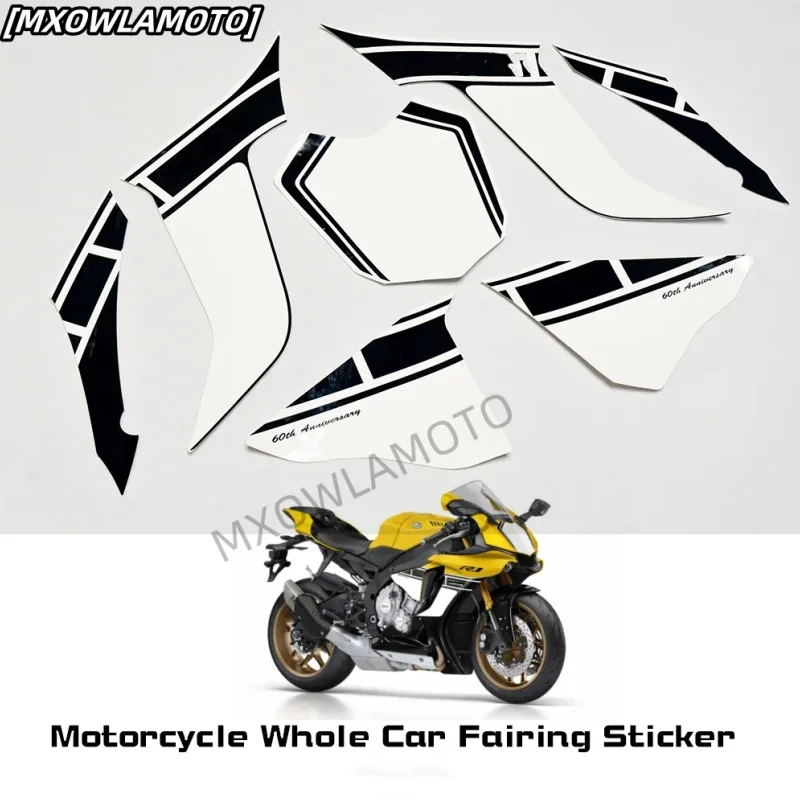 

Kit For 2016 R1 60th Anniversary ABS New Stickers Motorcycle Whole Car Fairing Sticker Decals YZFR1 YZF1000