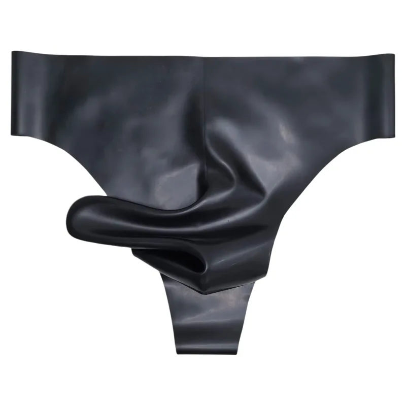 Sexy Nightwear for Men Erotic Penis Sleeve T Back Thong Perfect Special Occasions Gay Erotic Latex Safety Elephant Nose G-string