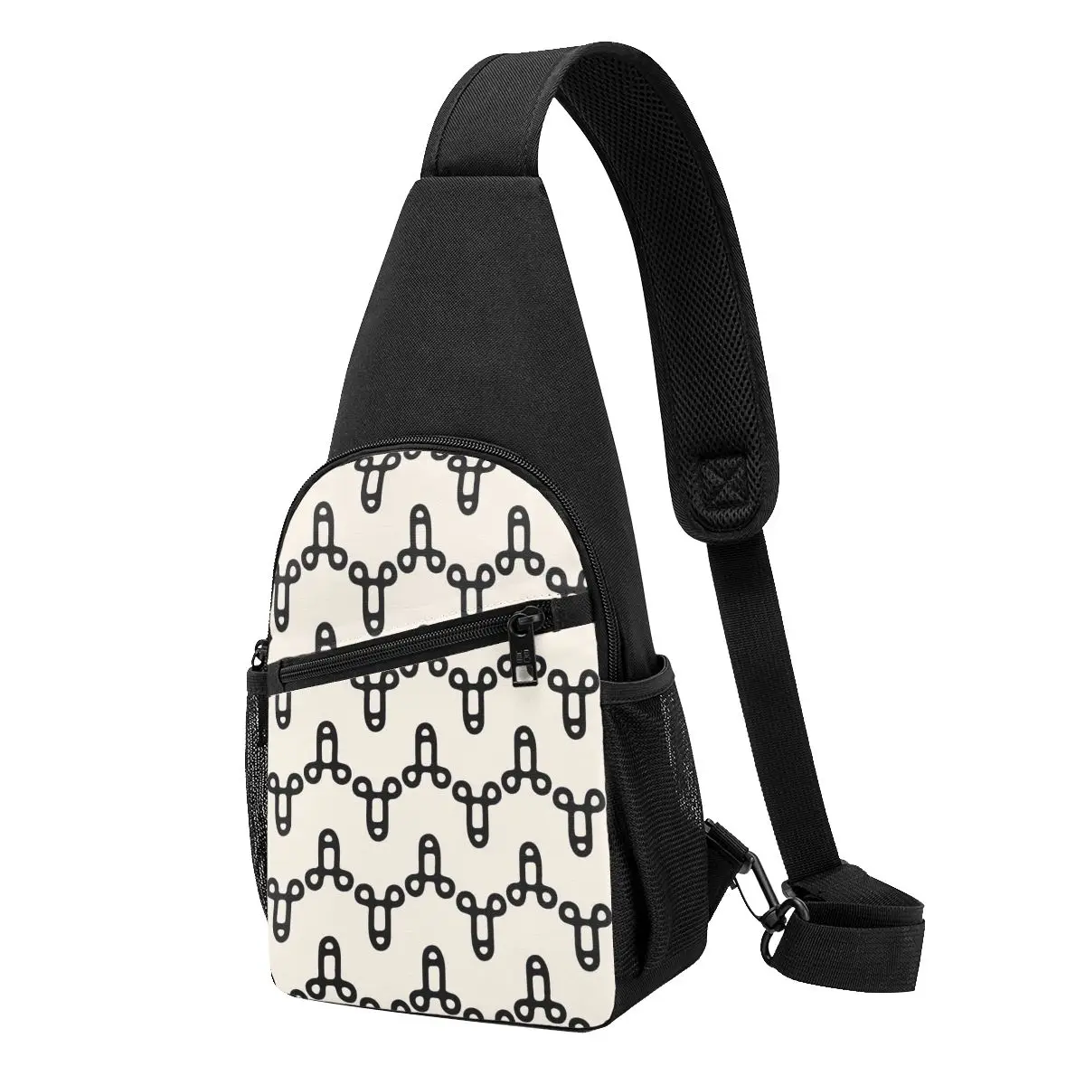 Penis Icon Pattern Light Chest Bag Men Sling Crossbody Backpack Chest Bag Traveling Hiking Daypack Shoulder Bag