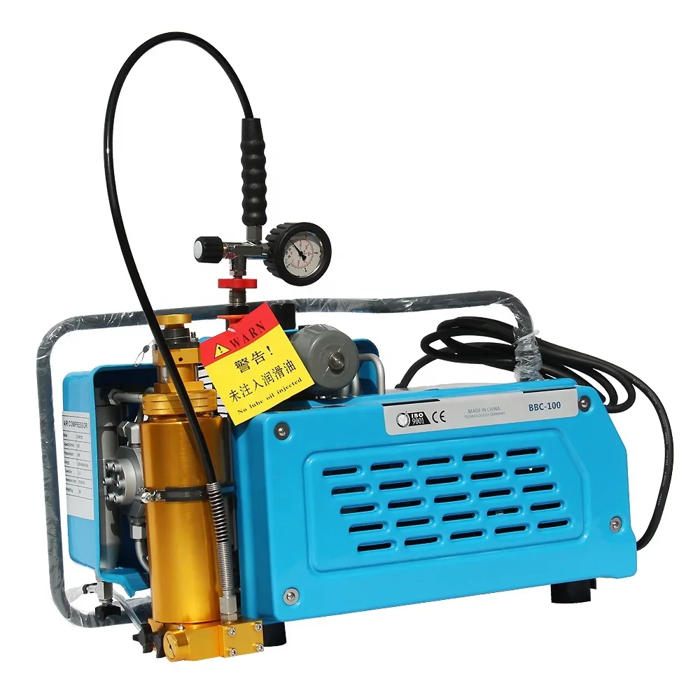 Auto Drain  High Pressure Air Compressor  Auto Stop 200bar 300bar Scuba Diving Air Compressor for Breathing Air