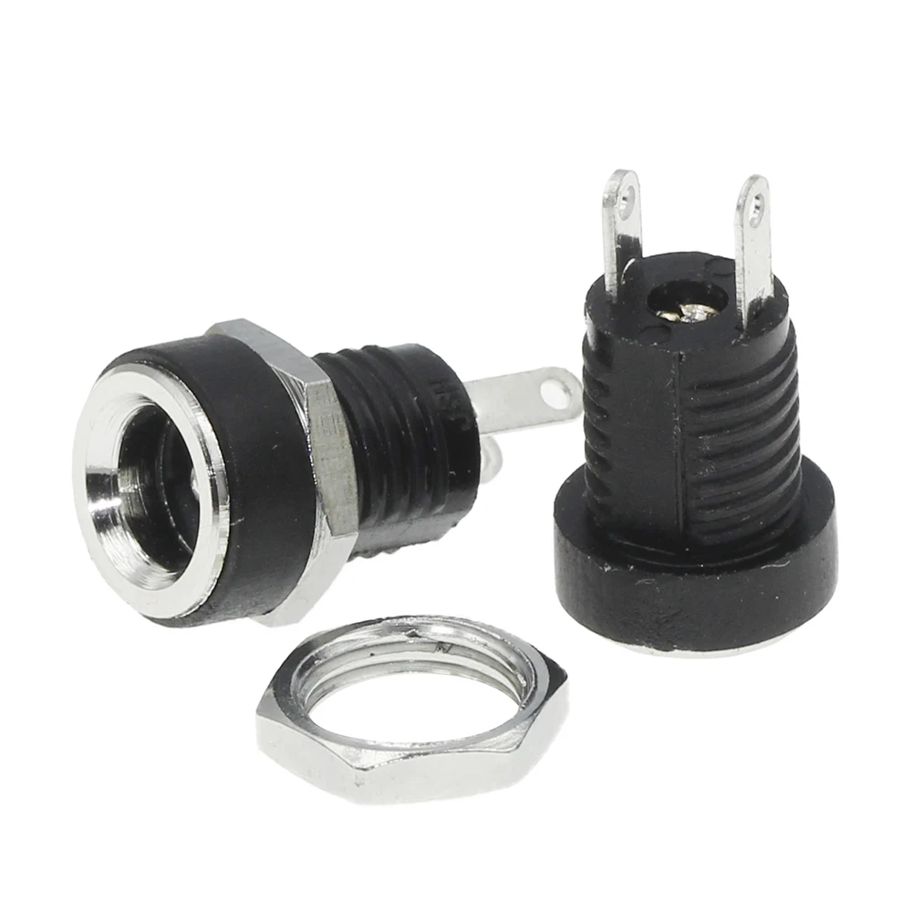 

DC-022B 3A 12v for DC Power Supply Jack Socket Female Panel Mount Connector 5.5 mm x 2.1mm 5.5 mm x 2.5mm DC022B Connector