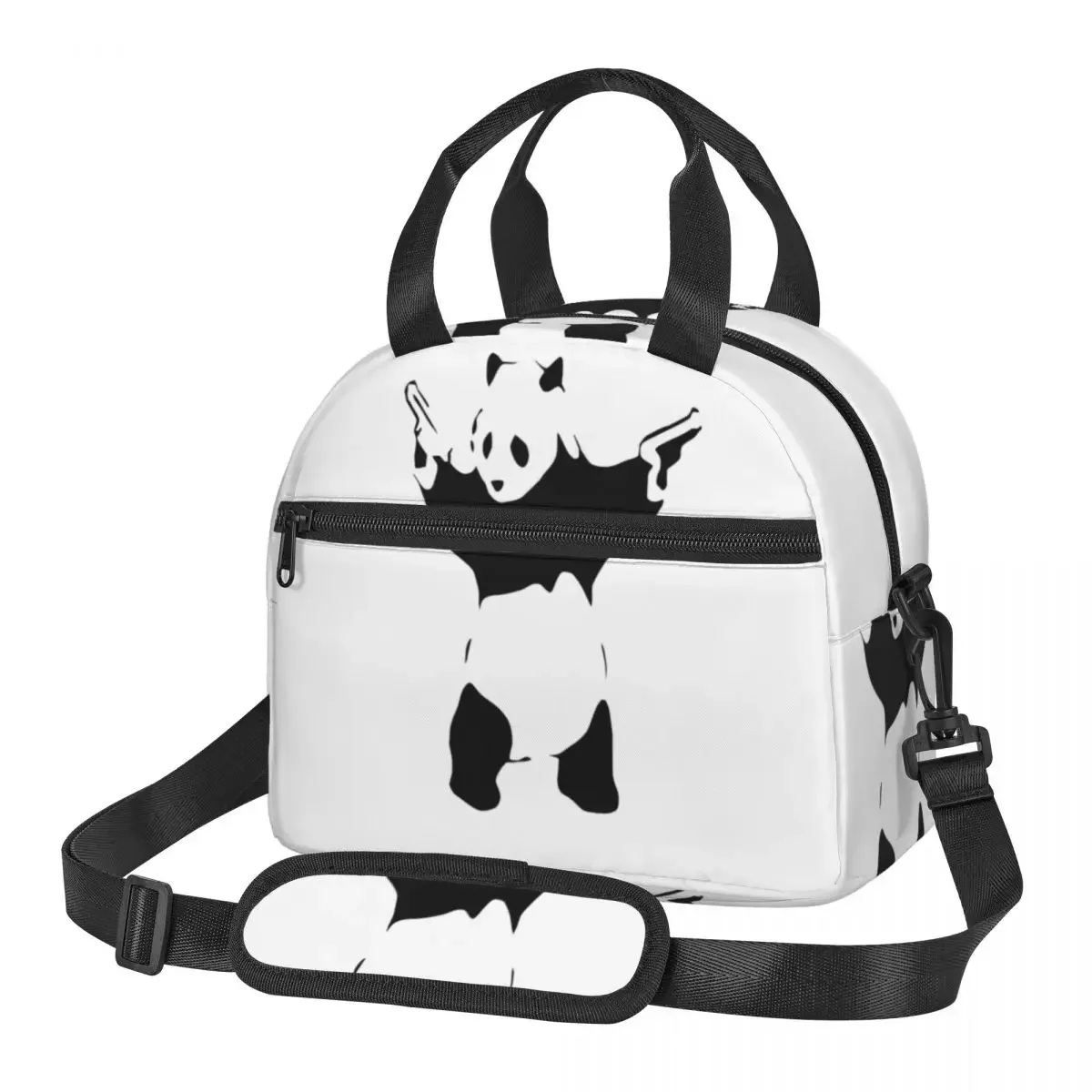 

Сумки для обеда Banksy Panda, изолированная коробка для бенто, многоразовая сумка для обеда, сумки для пикника, сумка-холодильник для женщин, офис