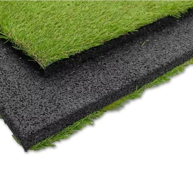 Shock-absorbing, Anti-slip, and Sound-insulating SBR Artificial Turf Tiles and Rolls