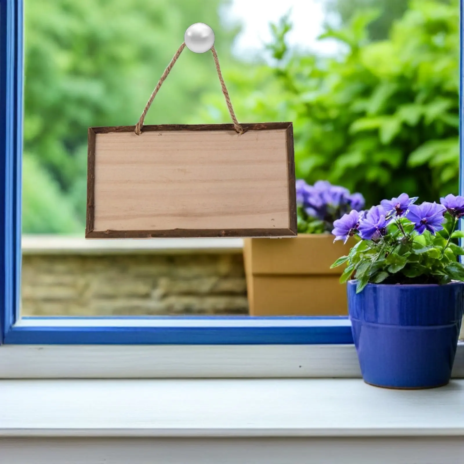 

5Pcs Hanging Wood Plaque Natural Wooden Sign Blank DIY Painting Accessories Door Reminder Notice Decoration Wood Plaque