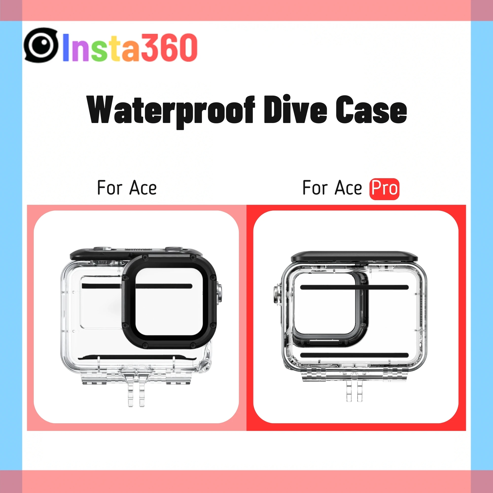 Insta360 Ace Pro Dive Case Waterproof Protective Housing 197ft 60m Dustproof Protector For ACE PRO Water Sports Accessory