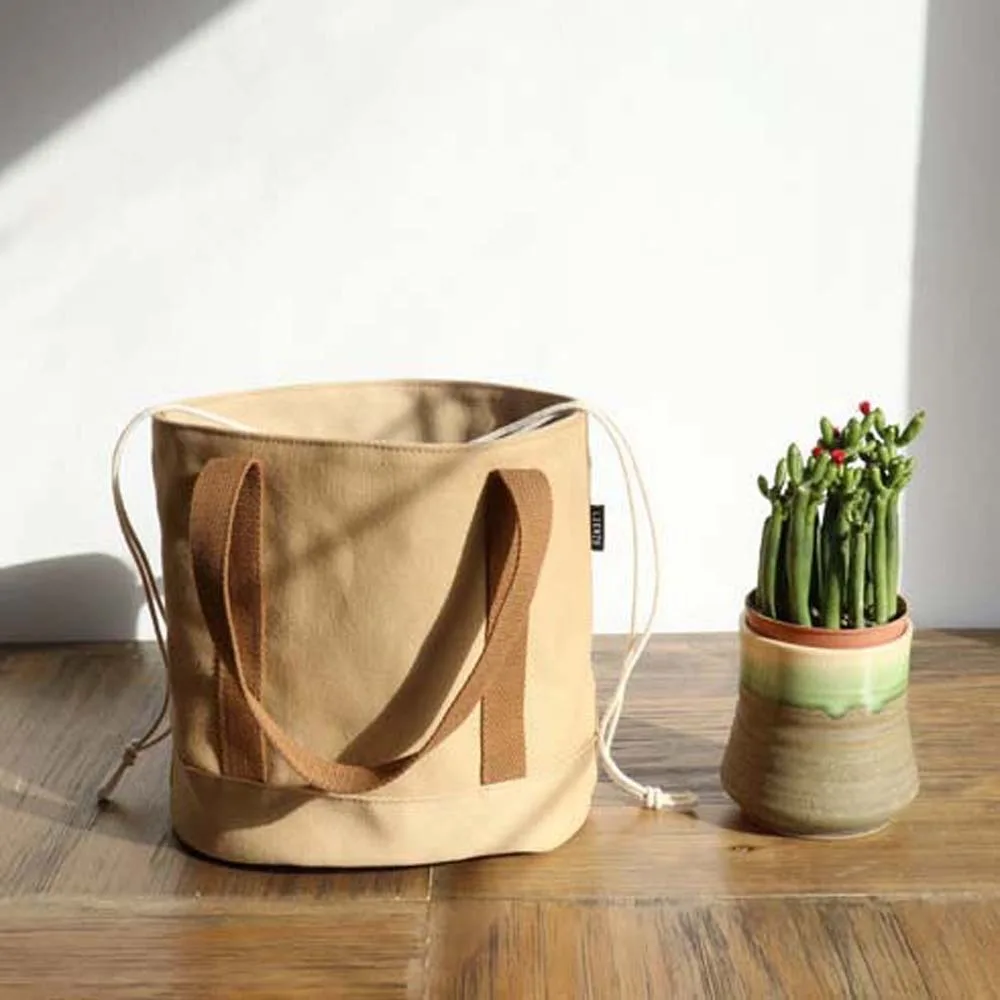 Большая вместительная термоизоляционная сумка, утолщенная парусиновая сумка для обеда на шнурке, полиэстер, ручная изолированная сумка в японском стиле