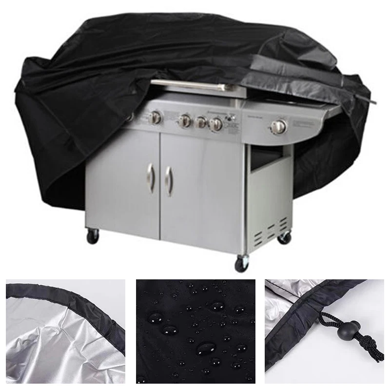 Heavy Duty Grill Cover Outdoor BBQ Grill Anti-Dust Waterproof Covers Outdoor Gargen Barbecue Grills Protective Cover Accessories