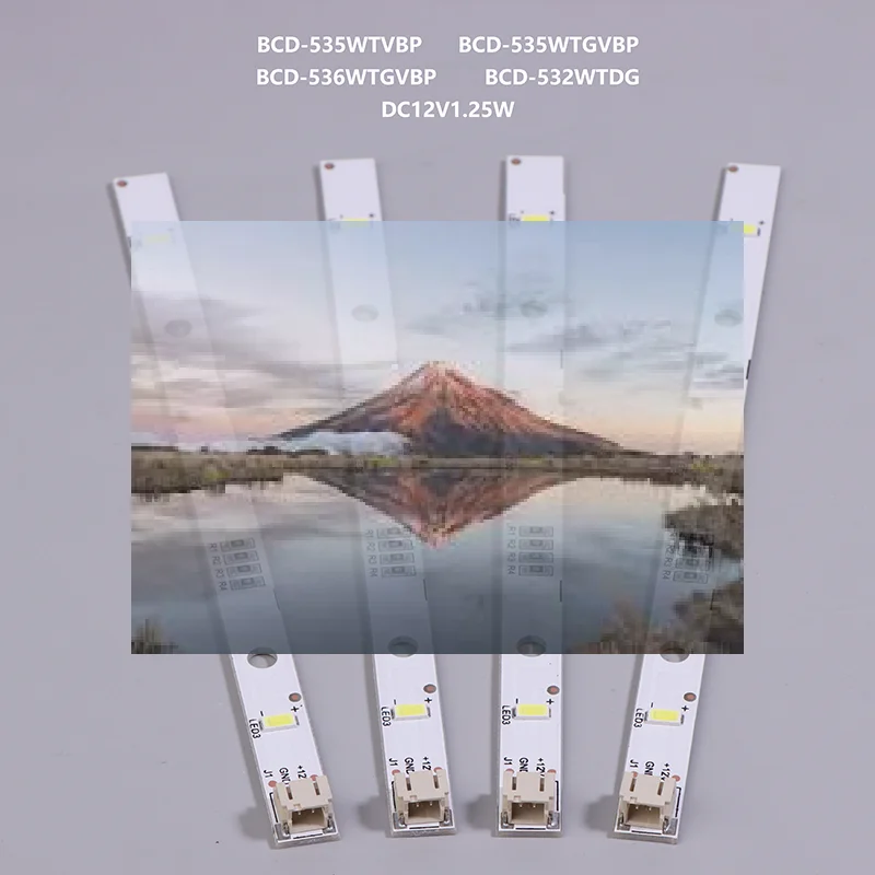 VP 1/3PCS 160mm For E349766 MDDZ-162A 1629348 DC12V 1.25W HCDM415LC new DIY Accessories Freezer Refrigerator LED Strip Light Bar