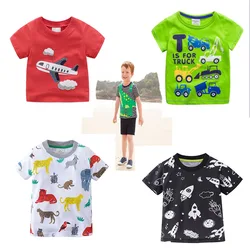 Jumping Meters New Summer Tees Striped Tops Girls Cotton Baby Cute T shirts Children's Cute Clothing
