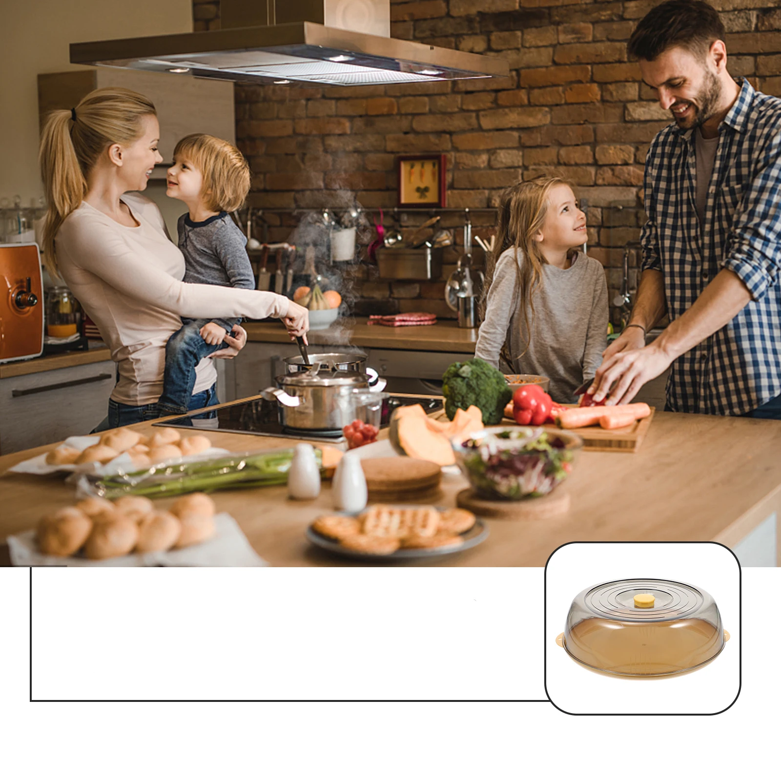 

1Set Food Cover with Base Transparent Heat Preservation Dustproof Kitchen Cover Fresh-Keeping Protector