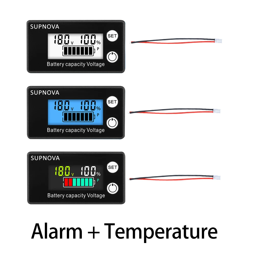 DC Battery Voltmeter DC 8V-100V Capacity Indicator Power Meter Lithium LiFePO4 Lead-acid Cell 12V 24V 48V for 6133A LCD Battery