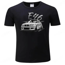 100% Cotton T Shirt Mens Luxury Clothing O-neck Tees Hot Sale Germany Classic Legend Car E46 E60 E61 Tops Plus Size Teeshirt