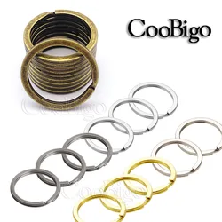 20pcs Metal Key Rings 25mm Round Flat Split O Ring Keyring for Jewelry Making Keychain Keyfob DIY Findings Craft Accessories